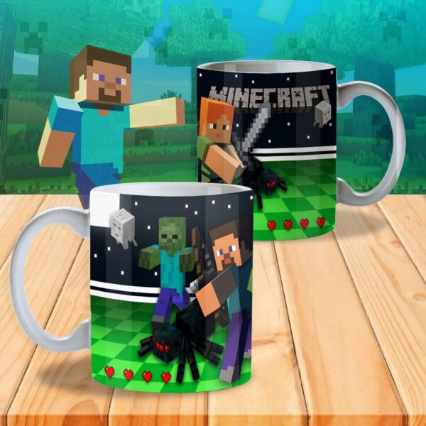 Taza Minecraft – Diseño Pixelado Gamer - Image 3