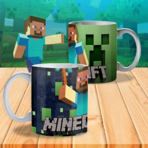 Taza Minecraft – Diseño Pixelado Gamer