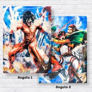 Poster 3D diseño de Attack On Titan