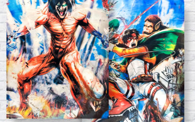 Poster 3D diseño de Attack On Titan