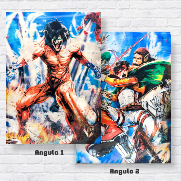 Poster 3D diseño de Attack On Titan
