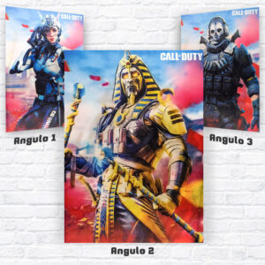 Poster 3D diseño Call Off Duty, 3 imagenes