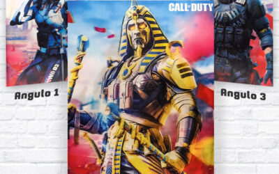 Poster 3D diseño Call Off Duty, 3 imagenes