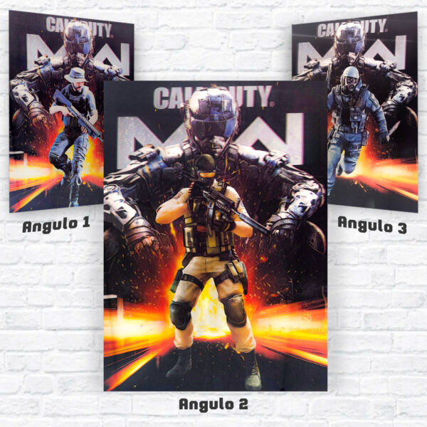 Poster 3D diseño de Call Of Duty Modern Warfare varias imágenes