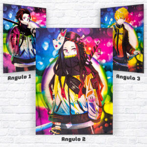 Poster 3D diseño de Kimetsu No Yaiba