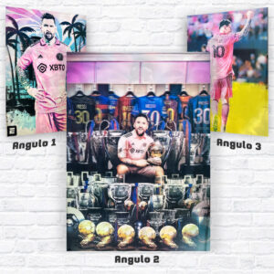 Poster 3D diseño de Messi Rey de copas