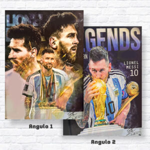 Poster 3D diseño de Messi Legends 2 imágenes