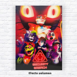 Poster 3D diseño de Five Nights at Freddy's: Security Breach
