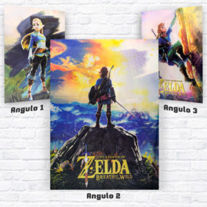 Poster 3D diseño de juego Zelda varias imágenes