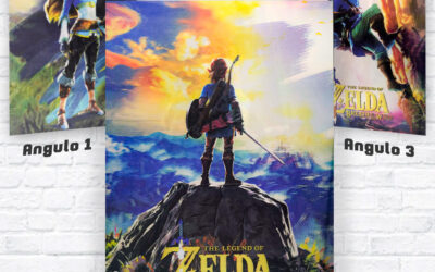 Poster 3D diseño de juego Zelda varias imágenes