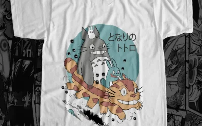 Remera Sublimada Anime – Mi Vecino Totoro Blanca
