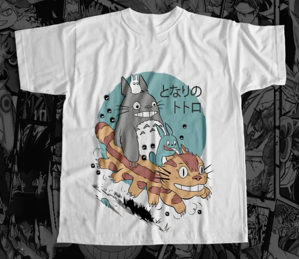 Remera Sublimada Anime - Mi Vecino Totoro Blanca